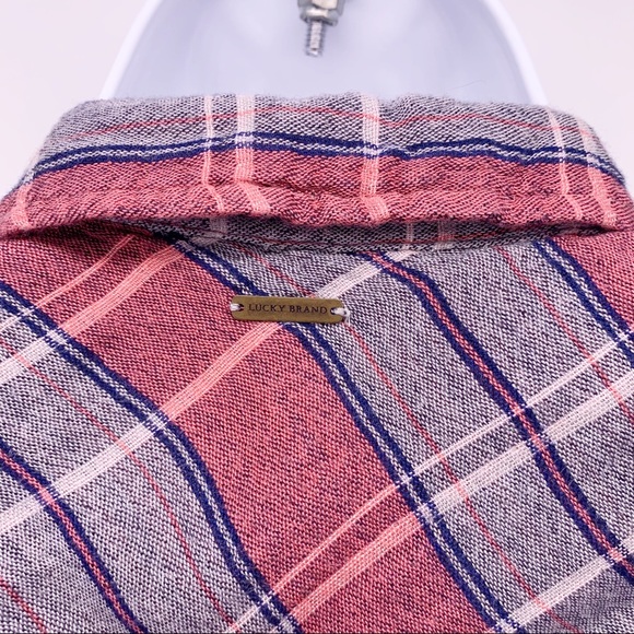 Lucky Brand Thick Flannel Button Down Shirt Sz XS - Picture 6 of 8